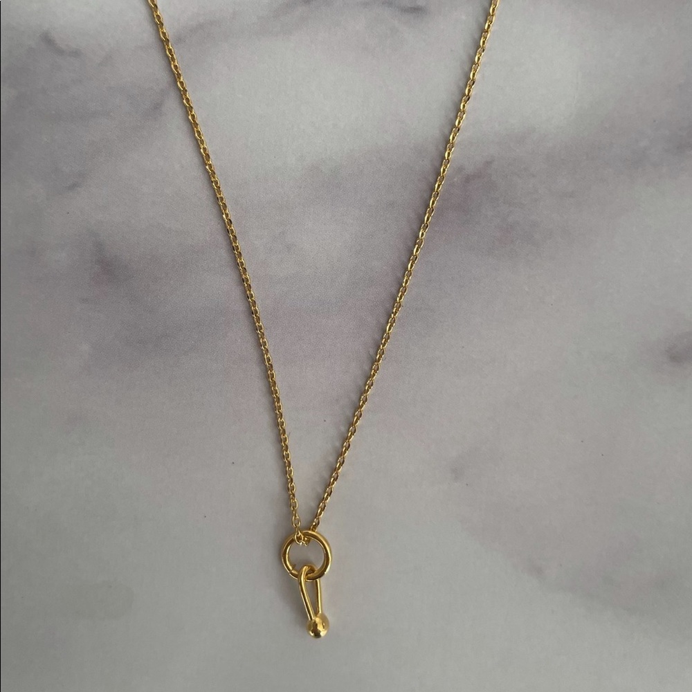 NEW Secret Box NY Chain Link Necklace 14K Gold Dipped Trendy!